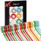 LIUYAXI 100 Yards 20 Rolls Christmas Ribbons Printed Grosgrain Ribbon Metallic Glitter Holiday Festival Double Faced Satin Ribbons 10 mm Wide for Gift Wrapping Crafts Xmas Decorations